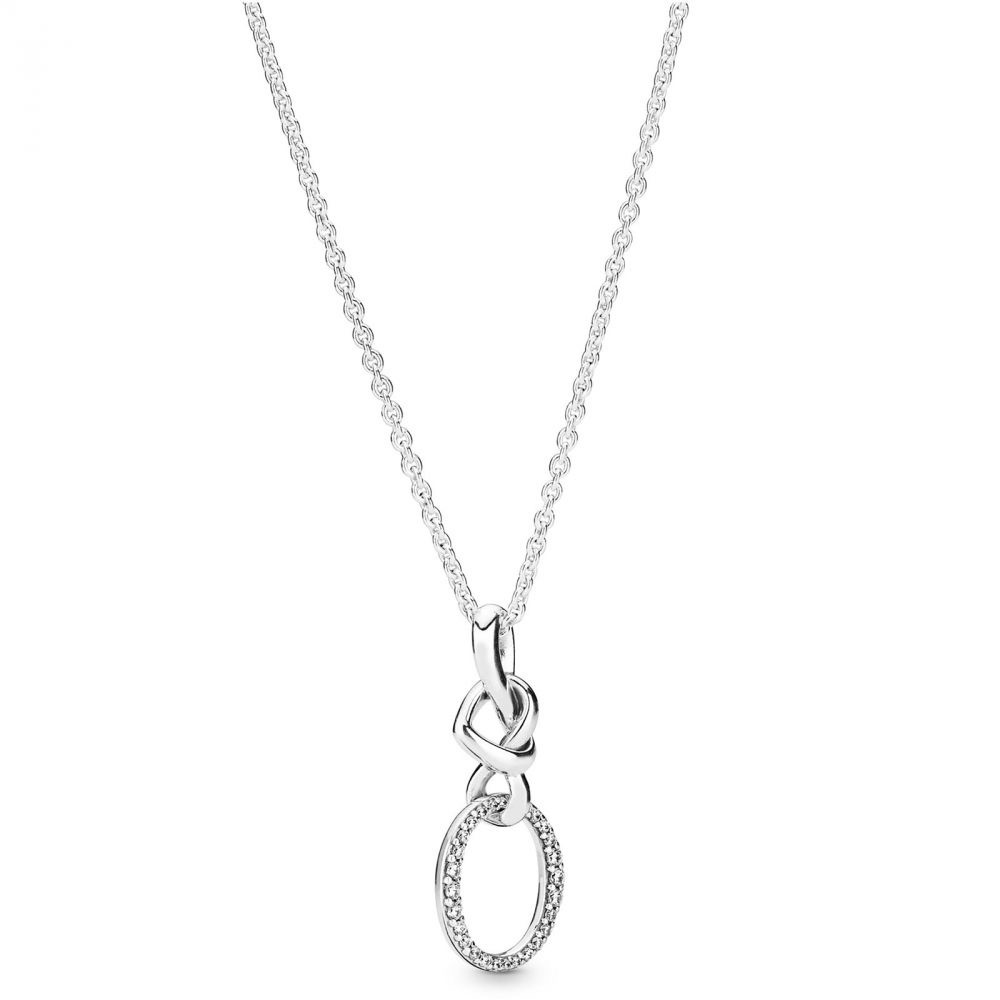 Beautiful New In The Box Pandora Heart Knot Necklace. Adjustable Chain. 💕